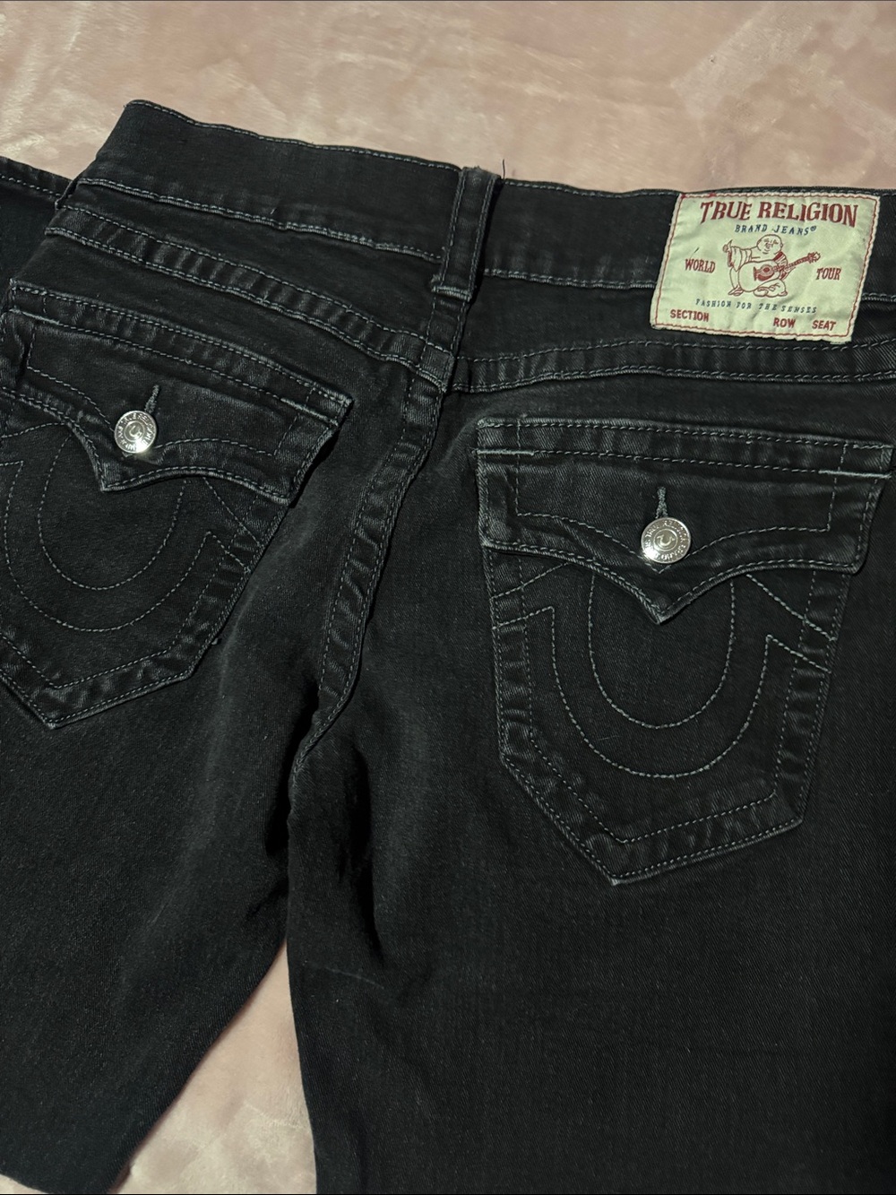 True Religion Mens Ricky Relaxed Straight Jeans